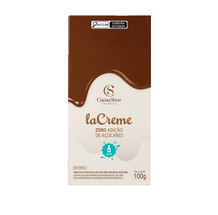 Tablete laCreme Zero Adição de Açúcar 100g - CacauShow (Cód.1002789)