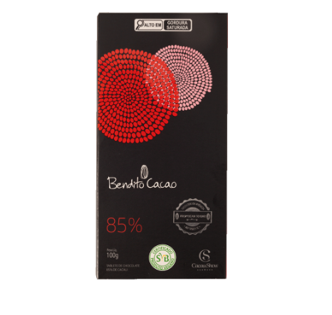 Tablete Bendito Cacao de Chocolate 85% Cacau 100g - CacauShow (Cód.1002794)