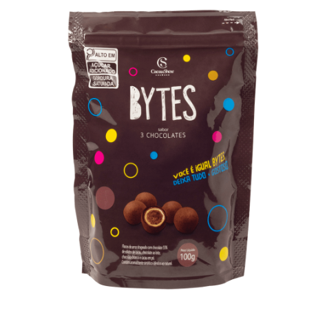 Drageado Bytes 3 Chocolates 100g - CacauShow (Cód.1003099)