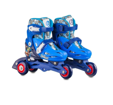 Patins 2 em 1 - Marvel - Vingadores - Inline - Tam 31-34 - Multikids - Azul - Ri Happy (Cód.100461653)