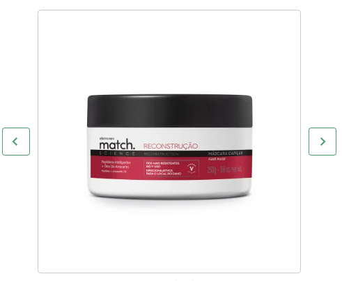 Máscara Capilar Match Science Reconstrução 250g - O Boticário (Cód.49402)