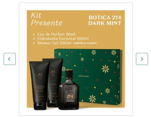 Kit Presente Botica 214 Dark Mint (3 itens) - O Boticário (Cód.49792)