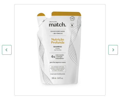 Refil Shampoo Match Nutrição Profunda 250ml - O Boticário (Cód.83147)