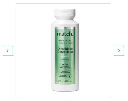 Shampoo Match Oleosidade Controlada 300ml - O Boticário (Cód.83697)