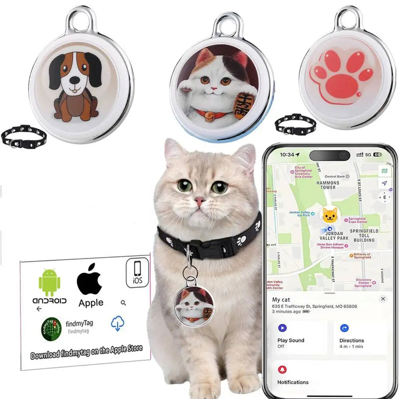 Coleira GPS para PETs com rastreador, para cachorros e gatos