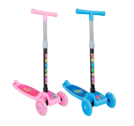 Patinete infantil 3 rodas com luzes led dobrável e ajustável menino menina - ATENTU - Magalu (Cód.edkgb8cd2k)