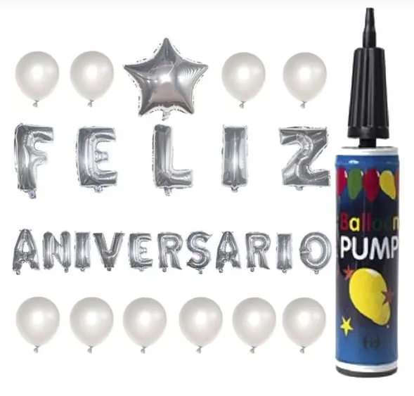 Kit Balão Metalizado Feliz Aniversário Festa 27 Pçs C/Bomba - Rio Tijucas - Magalu (Cód. je54d0b275)